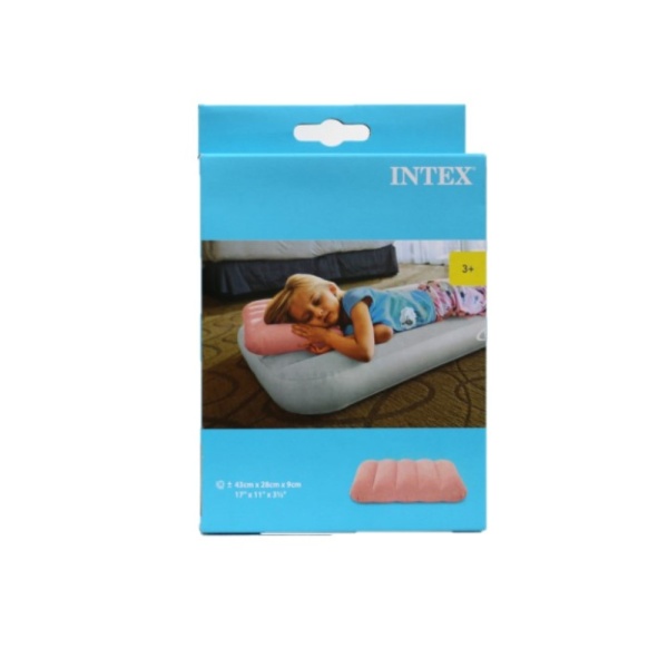 Подушка надувная туристическая 43х28х9см, Intex 