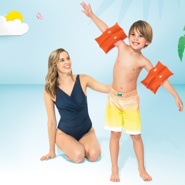Нарукавники надувные 25х17см Красные, от 6-12 лет, Intex