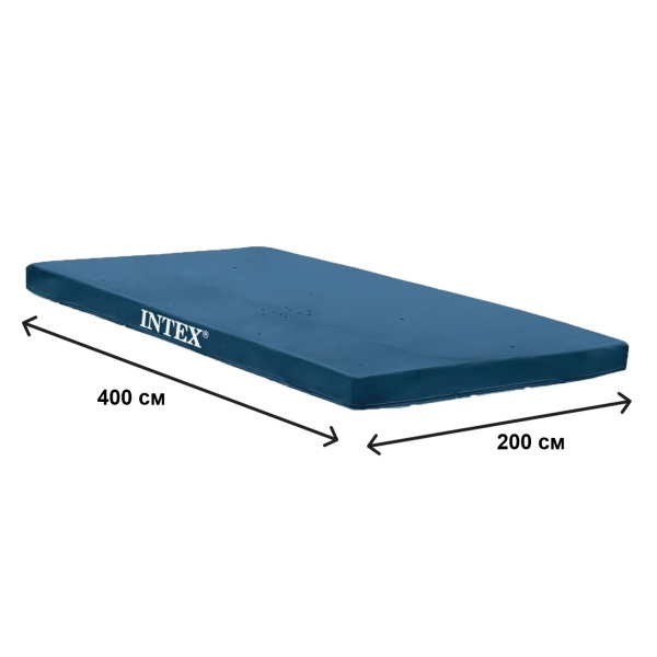 Тент для каркасных прямоугольных бассейнов 400х200 (389х184) см, Intex