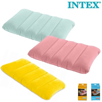 Подушка надувная туристическая 43х28х9см, Intex 