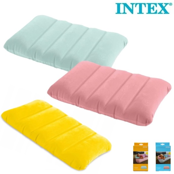 Подушка надувная туристическая 43х28х9см, Intex 