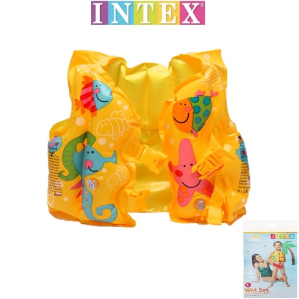 Жилет надувной для плавания "Счастливые рыбки, 41х30см от 3-5 лет, Intex
