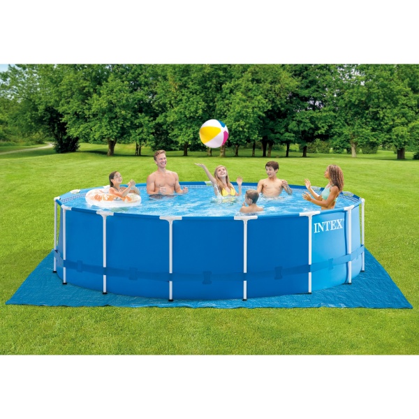Бассейн каркасный круглый 457х122 16805л, ф.-н 3785л/ч, серии Metal Frame Pool  Intex 