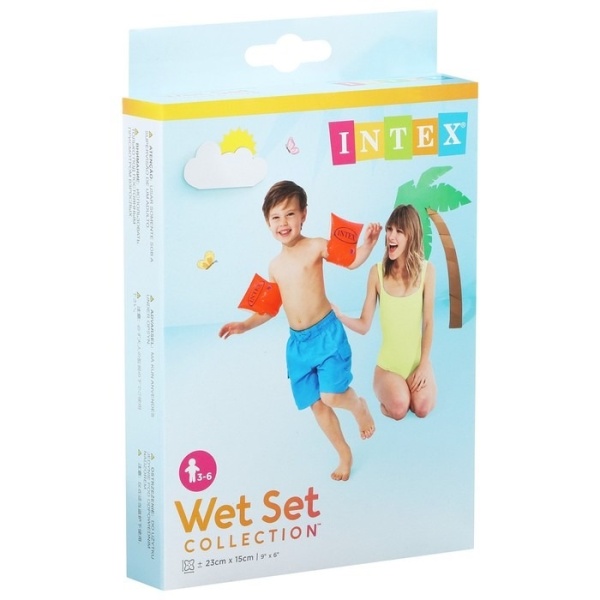 Нарукавники надувные 23х15см Deluxe Arm Bands, 3-6 лет, Intex 
