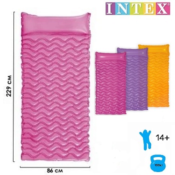 Матрас надувной для плавания 229х86см, Intex
